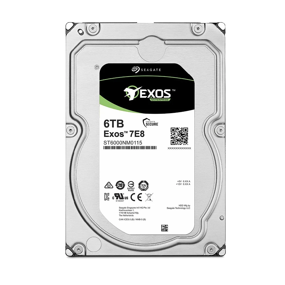 Seagate Exos 7E8 6 ТБ 512e SATA 256 МБ кэш 3 5 дюймовый корпоративный жесткий диск ST6000NM0115| |