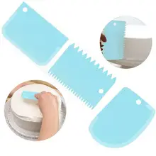 3 шт. горячая распродажа высокое качество красочные многофункциональные неправильные зубы Край DIY крем скребок Набор форм для выпечки тортов инструменты