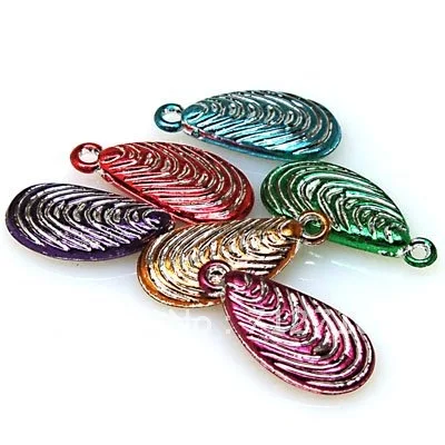 

Beads,Loose beads 12*26mm drop shape colorful beads with silverline sold of 360pcs