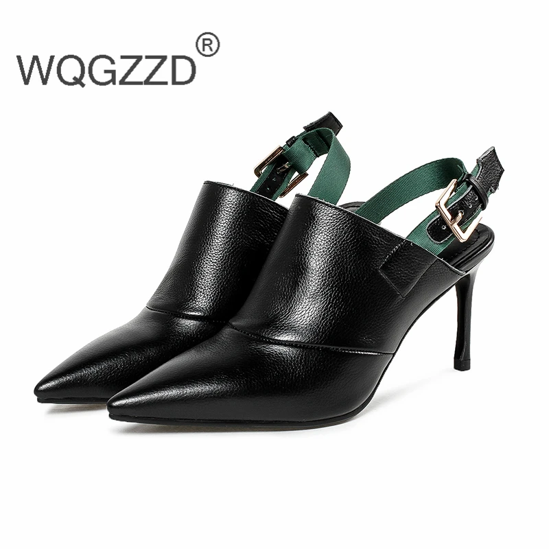 Neue Black white Chaussures Mode Aus Femme Absätzen creamy Mit Frauen Lederband Echtem Sandalen Gladiator Hohen Schuhe 2018 ARqdTA