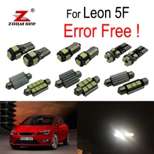 14 pz X 100% Canbus Free error LED interno della cupola della lettura luci di lampadina kit per Seat Leon MK3 5F 5F1 5F5 5F8 (2013-2018)
