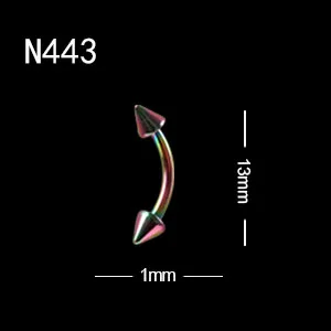 10 шт./лот, дизайн, в стиле панк, для ногтей, перфорированные, сплав, шпильки, металлическая кривая, стрелка, заклепки, украшение, дизайн ногтей, ручная дрель - Цвет: 10pcs N443