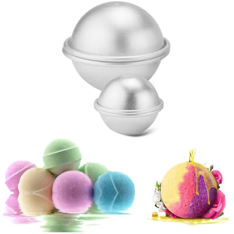 

Bath Bombs Mold Aluminum Alloy Bath Bomb Mold 1pcs 3D Ball Sphere Shape DIY Bathing Tool Accessories Creative Mold Drop Shipping