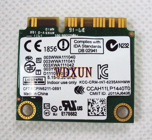 Intel Network 6235AN.HMWWB Centrino WiFi карта Half Mini PCI Express Advanced N 6235 двухдиапазонный Bluetooth|advanced-n