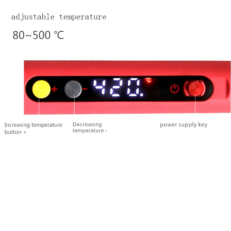 Паяльник с регулируемой температурой, с европейской вилкой, 220 В, 90 Вт, электрическое отопление, Сварочная железная станция, ЖК-дисплей для ремонта телефона