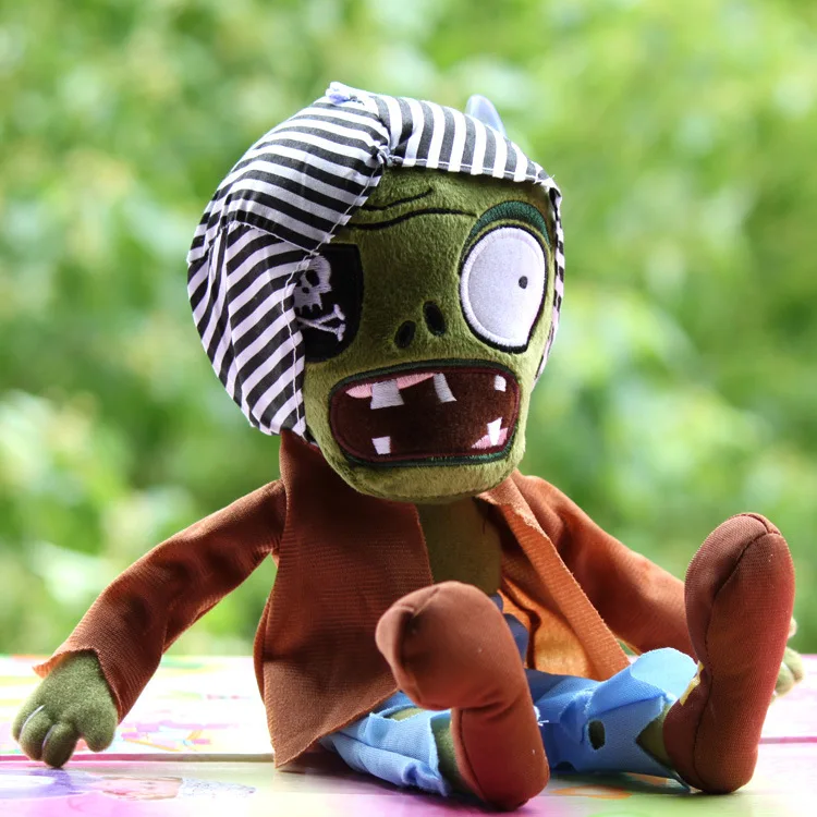 30CM 12'' Plush Toy Green Pirate Zombie Doll Game Figure Statue Boy Toy
