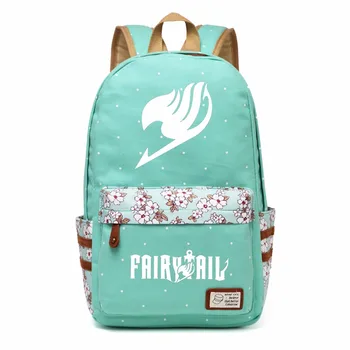 

WISHOT Anime FAIRY TAIL Cosplay Backpack shoulder Travel Bag for teenagers girls women Canvas dot school bag