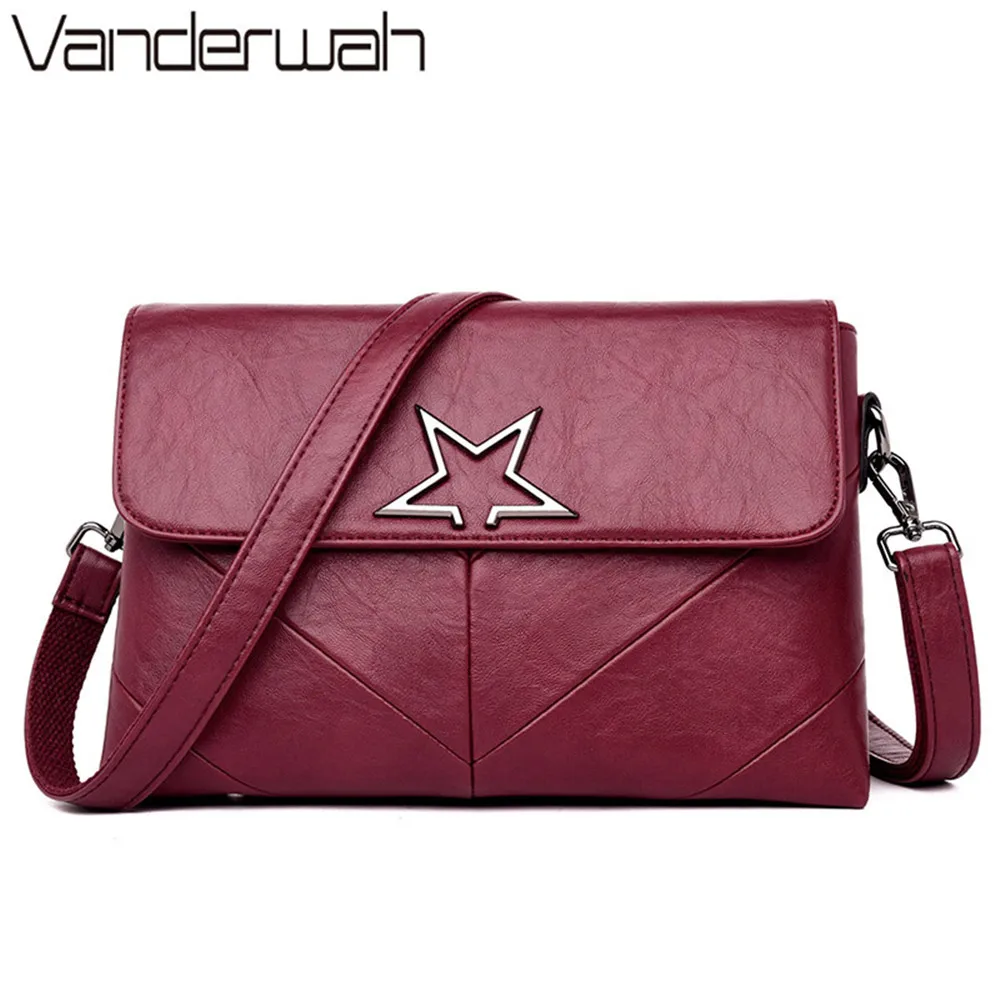 

New Female Leather Messenger Bags Sac A Main Crossbody Bags For Women 2018 Casual Shoulder Bag Bolsa Feminina Designer Handbags