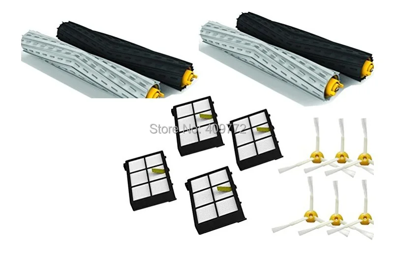 

2nd GenerationTangle-Free Debris Extractor 2 & 4 HEPA Filters & 6 Side Brushes for iRobot Roomba 800 900 series 870 880 980