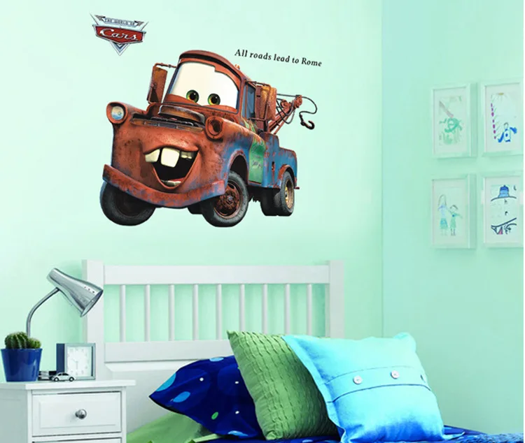 3D сломанный Mater Грузовик автомобиль для мальчиков Спальня самоклеющиеся обои