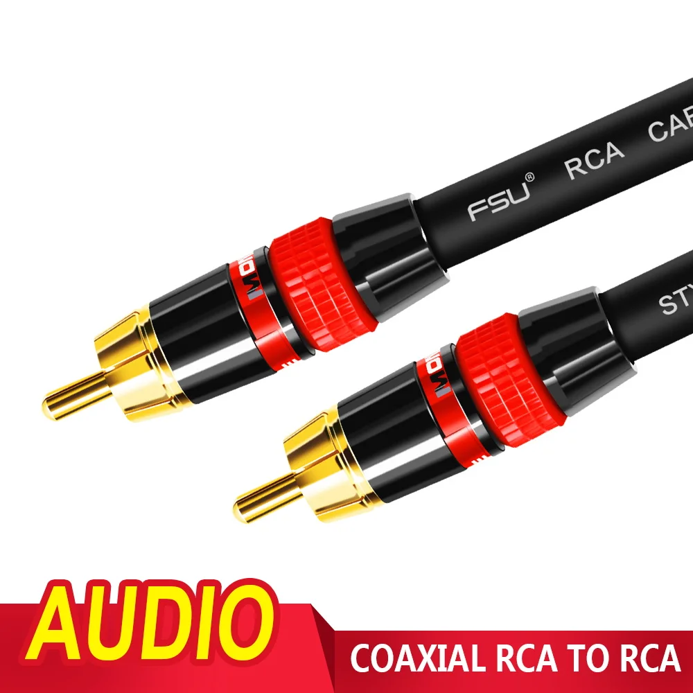 

RCA to RCA Cable Coaxial RCA to RCA Audio Video Cable for Home Theater DVD Projector TV Mixer Speaker Amplifier 0.5M 1M 2M 3M 5M