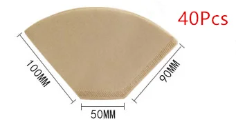 100/40 шт./пакет деревянный оригинальная ручная капельного бумажный фильтр для кофе эспрессо Кофе фильтры Чай& Кофе инструменты - Цвет: Армейский зеленый