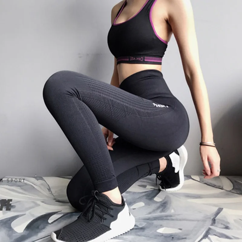 SALSPOR Energy, Бесшовные женские штаны для йоги, с буквенным принтом, для фитнеса, спортивные Леггинсы с высокой талией, пуш-ап, тонкие бесшовные леггинсы, штаны для спортзала