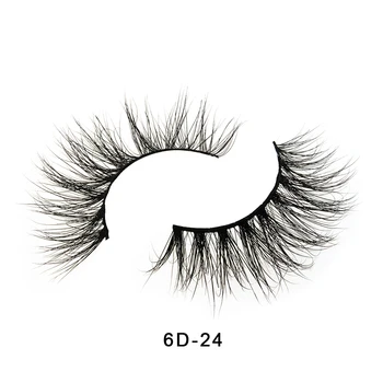 

Manual eyelashes 6D-24 mink eyelashes reusable cosmetics false eyelashes wholesale custom packaging box logo