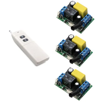 

AC 220V 1 CH 1CH Relay Wireless Remote Control Switch System Wireless Remote Power Switch Receiver Long Range Transmitter