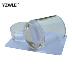 YZWLE большой Размеры 4 см диаметр ясно желе Sticky Зефир дизайн ногтей Stamper скребки комплект инструмент для маникюрный салон # GD-10