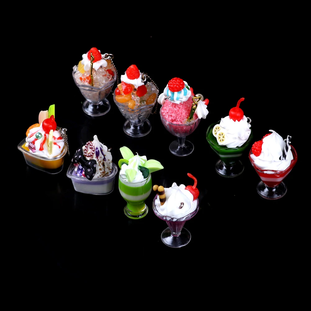 Милый кукольный домик Миниатюрный напиток мороженое чашки набор модель ролевые игры мини еда подходит игровой дом аксессуары для игрушечной куклы