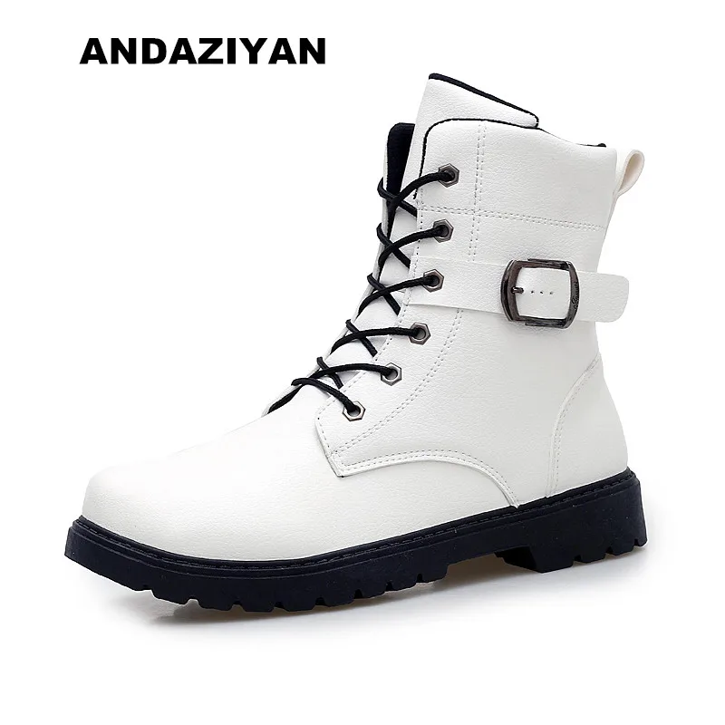 

Trend Martin boots casual high-top men's shoes youth high school students Gaobang leather boots