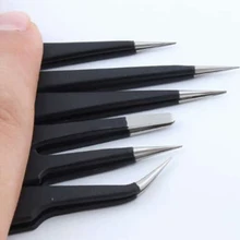 Хорошее 2 шт. ESD-14 ESD-15 антистатические изогнутые прямые наконечники щипцы точность пайки Пинцет Набор электронных ESD пинцет Инструмент