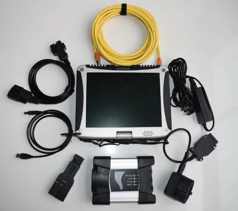 

car diagnostic obd2 scanner for bmw icom next a b c new generation of icom a2 b c with software hdd 2019.09v in cf-19 laptop