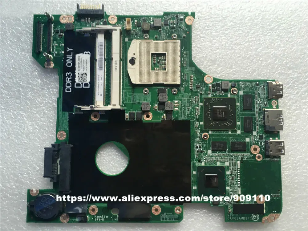 Системная плата yourui 0FR3M 00FR3M подходит для DELL INSPIRON 14R N4110 Socket PGA 988 материнская