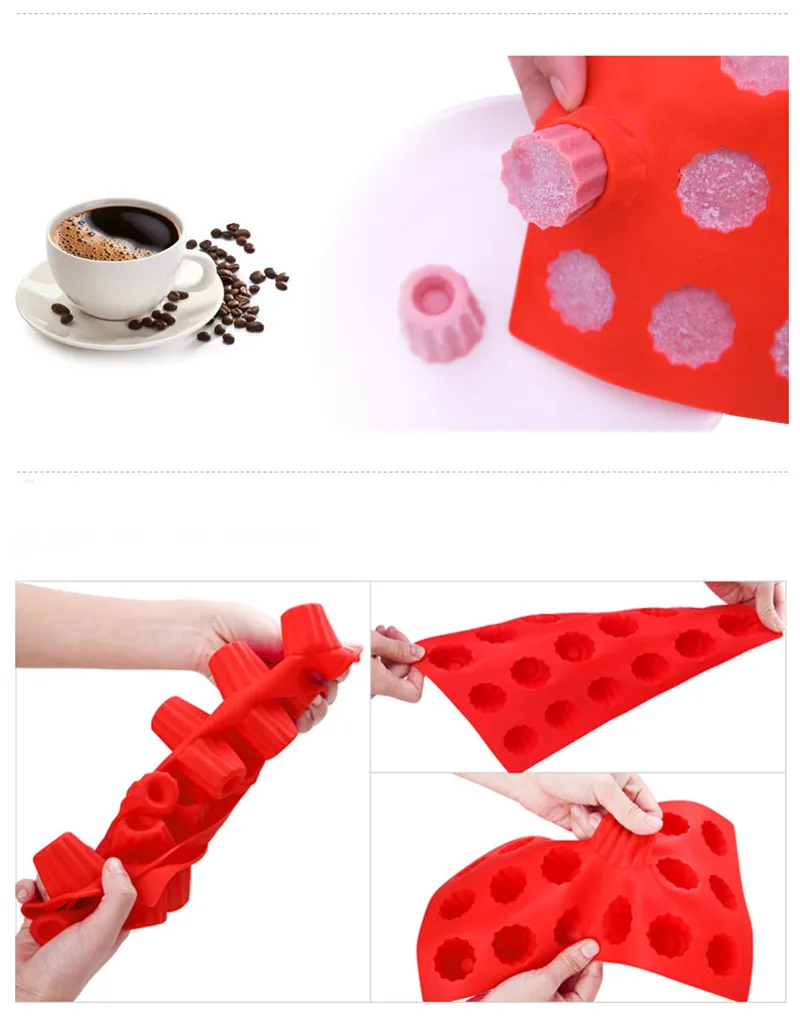 Hot sales 18 Cups Mini Cake Chocolate Silicone Mold Custard Dessert Jelly & Candy Pudding Mould DIY Baking Tools 4