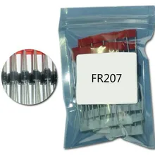 100 шт. FR207 DO-15 207 2A 1000V с выпрямительным диодом