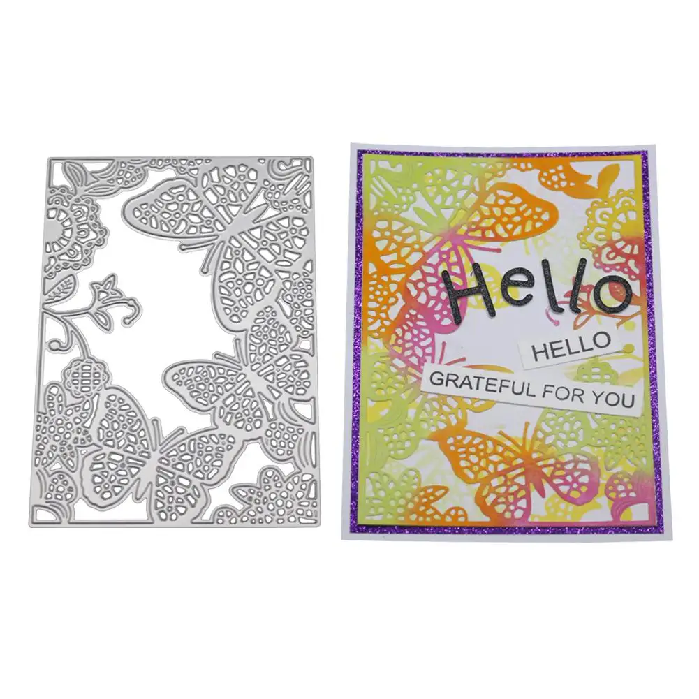 

Butterflies Pattern Metal Cutting Dies For Scrapbooking Greeting Card Marking Invitation Cards Background Mold