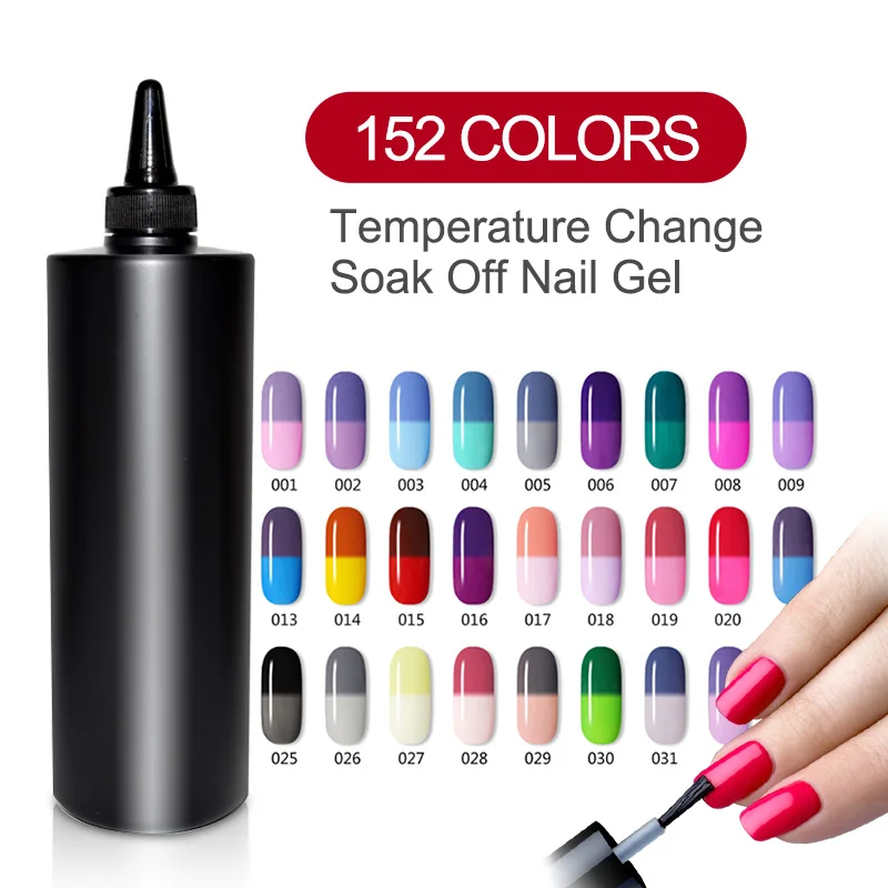 

MSHARE Thermal Color Changing Gel Nail Polish Temperature Soak Off UV Gel Varnish 1KG