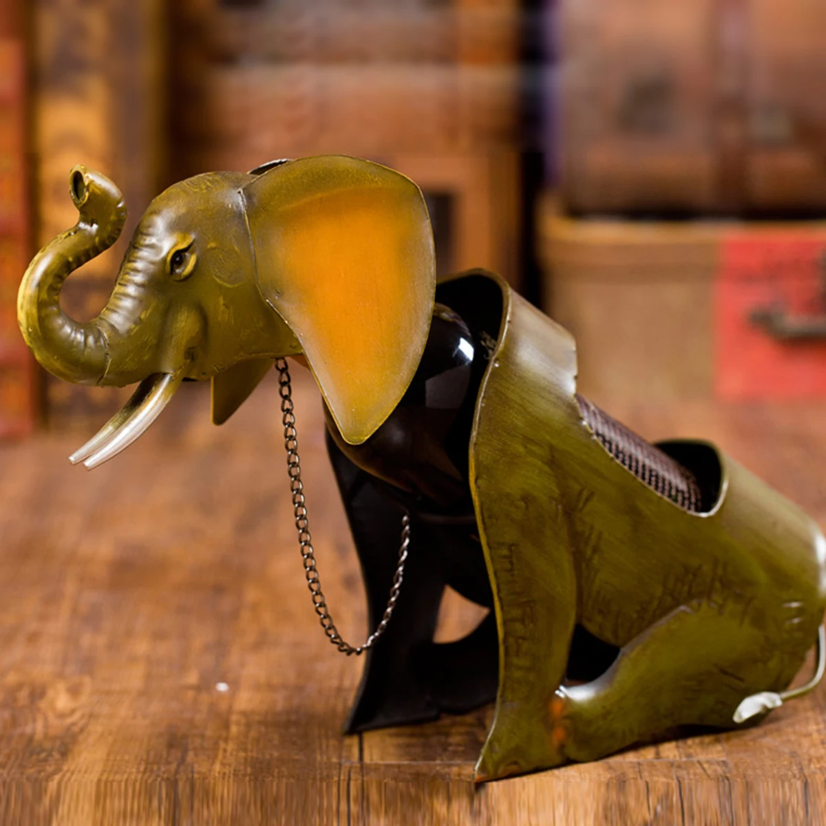 Tooarts слон винный стеллаж металлический животное классический держатель бутылки вина Кухня Бар Дисплей Полка украшение дома аксессуары ремесло