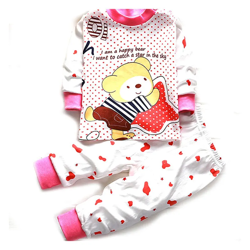 

1Pcs Soft Cotton Autumn Winter Underwear Newborn Soft Comfortabl Baby Sleep Wear Clothing Set Children Cartoon Pajamas Suit