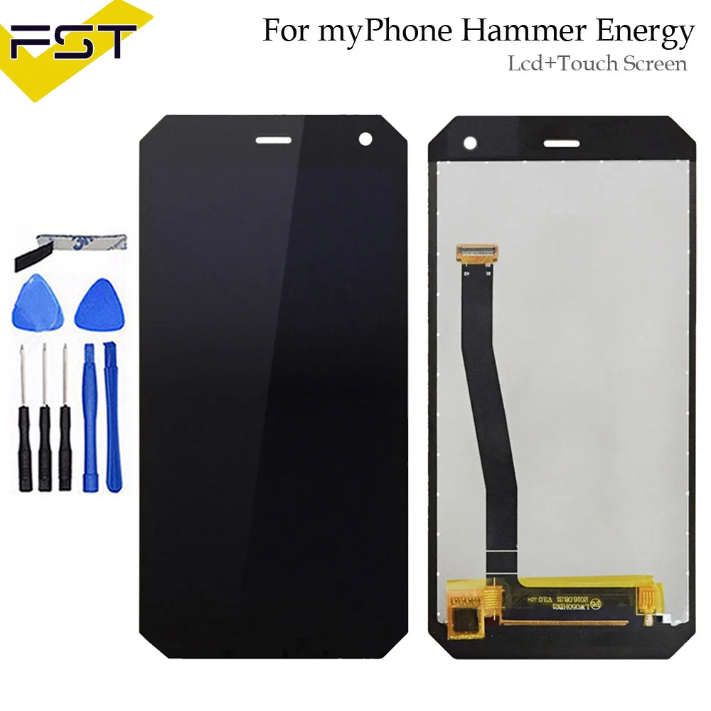 Скидка Черный для myPhone Hammer Energy ЖК дисплей + сенсорный экран в сборе Высокое качество дигитайзер стеклянная панель Замена + Инструменты