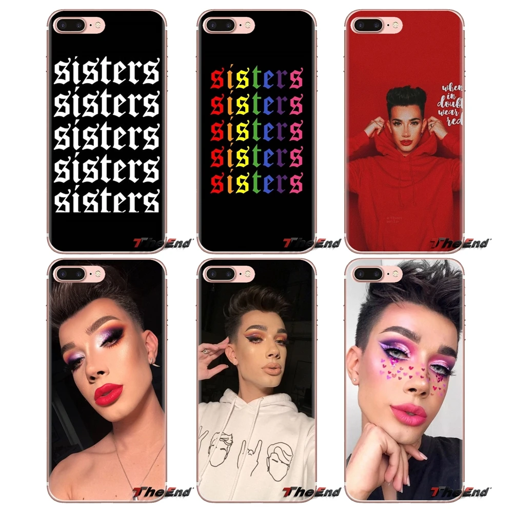 

For Samsung Galaxy S3 S4 S5 Mini S6 S7 Edge S8 S9 S10 Plus Note 3 4 5 8 9 Sisters James Charles Transparent Soft Cases Covers