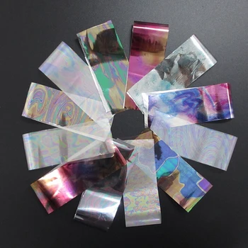 

12Pcs/set Broken Glass Starry Nail Foils Nail Art Sticker Decals Fashion Laser Shinning Tips DIY Beauty Tools