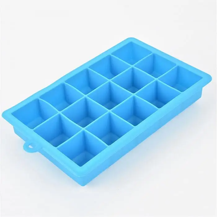 15 отверстий силиконовая форма для льда лоток DIY желе формы квадратный лоток для льда питьевой аксессуары FBE3