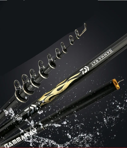 Vara de Pesca de Fibra de Carbono Vara de Pesca Rocha Seções Longas Telescópica Olta Mão Varas Dupla Utilização Peixe Pesca Equipamento xh