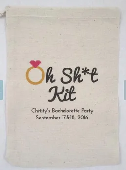 

personalize Bachelorette Hangover recovery Emergency Survival Kit wedding favor gift bags bridal shower party Candy pouches