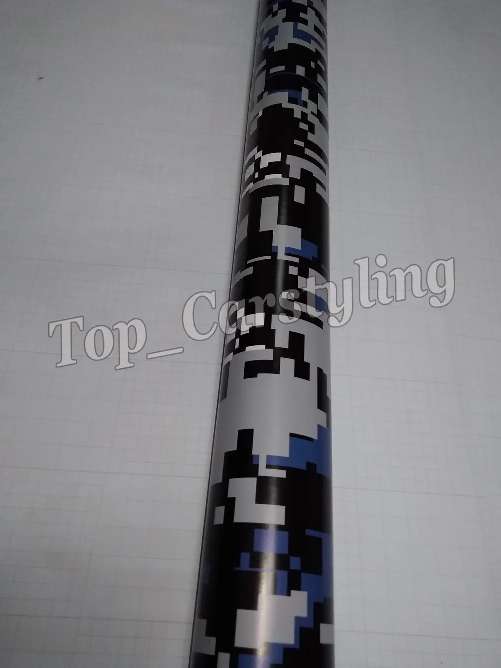 blue camouflage vinyl car wrapping film camo digital Tiger (4)
