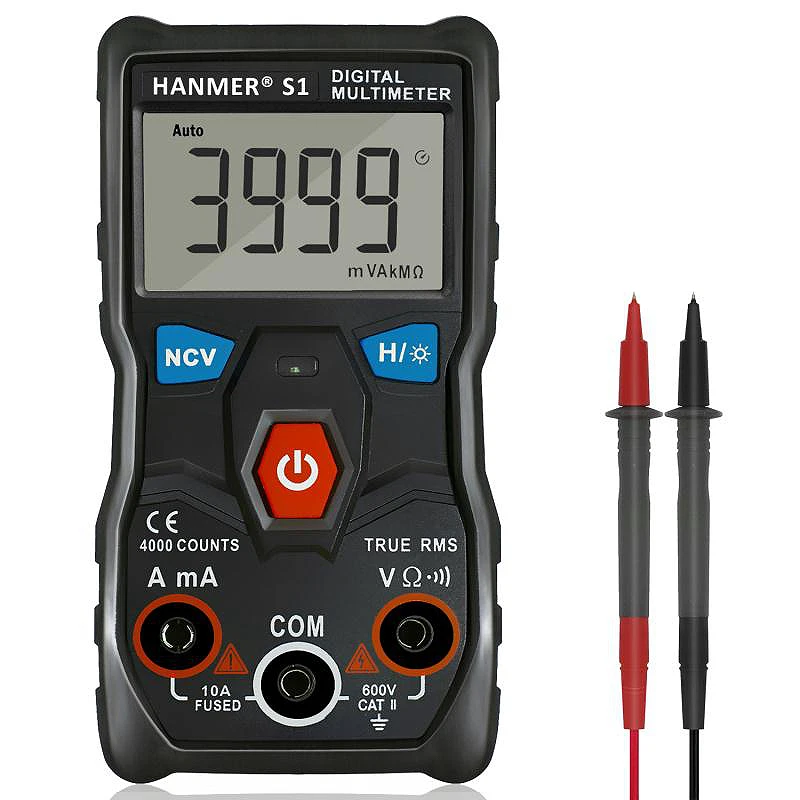

ELEG-HANMER Digital Multimeter Zt-S1 True Rms Auto Range Professional Lcd Automatic Smart Multimeters Voltage Ammeter Ncv Test
