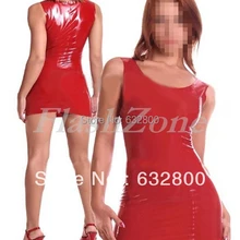 Высокая талия латексные платья