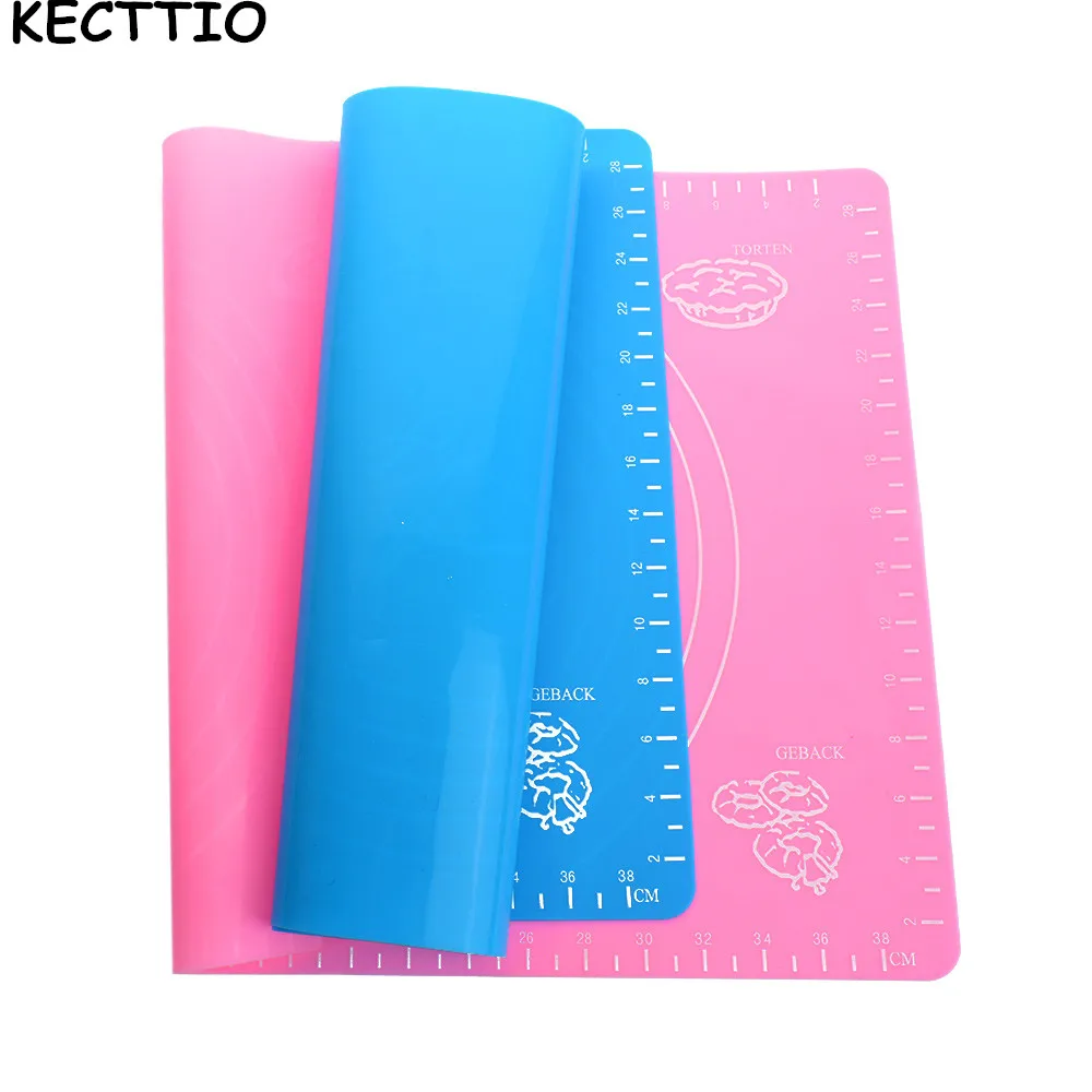 1 PC 30*40cm Silicone Rolling Fondant Mat Cake Dough Fondant Rolling