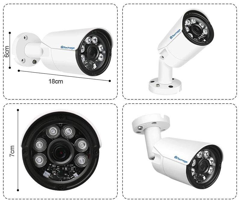 Techage XMeye 8CH 4.0MP AHD DVR камера комплект 4MP HDMI ночного видения P2P камера видеонаблюдения системы безопасности CCTV комплекты 2 ТБ HDD