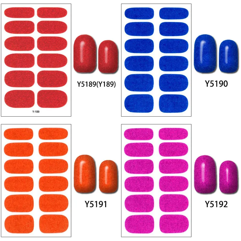 Яркие 1 шт., полное покрытие, украшение для ногтей, Простой чистый блеск, обертывание, наклейка, красочные аксессуары для дизайна ногтей, маникюра