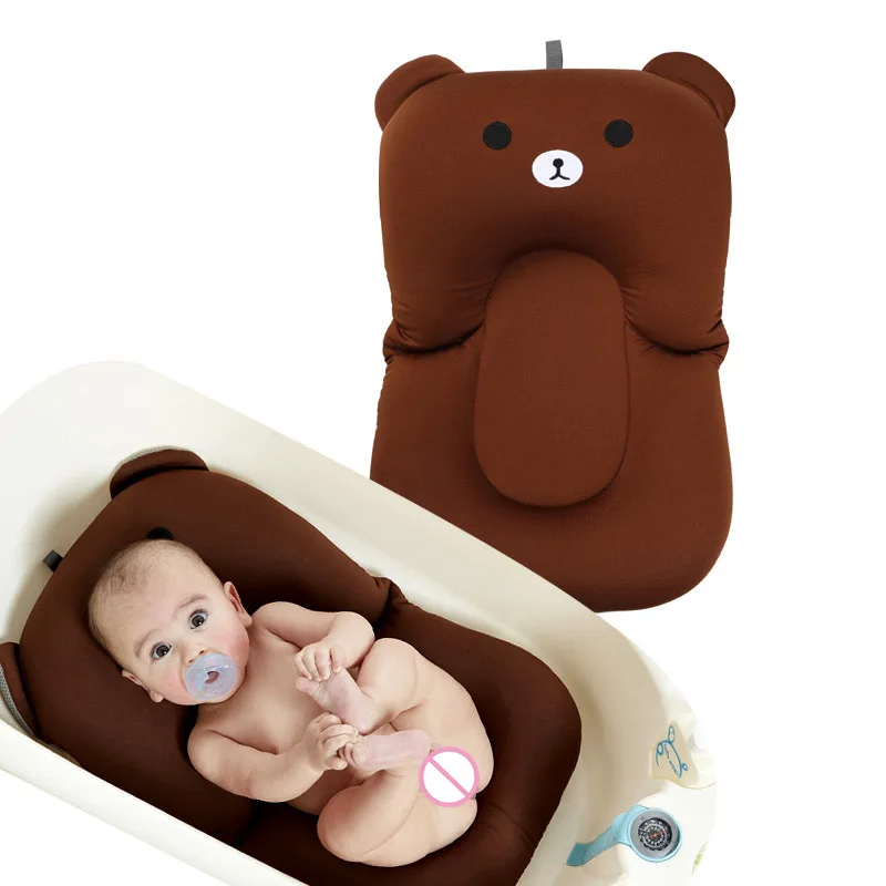 buy Hot Selling Newborn Cartoon Baby Bath Mat Soft Non slip Bathing Cushion Bathtub Shower Bed for Toddlers Infant Russia Shippment