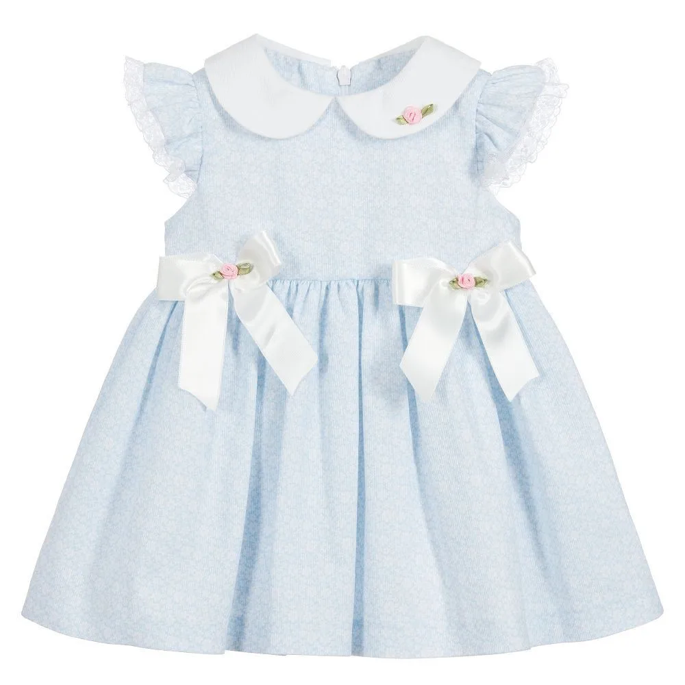 Новинка года, испанское платье для маленьких девочек, Светло-Голубые Платья с цветочным принтом, праздничная одежда