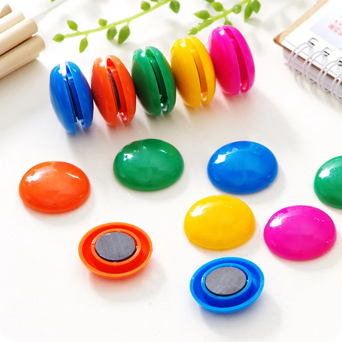 

Refrigerator strong magnetic paste kindergarten blackboard magnet stone teaching whiteboard stickers color round office magnet