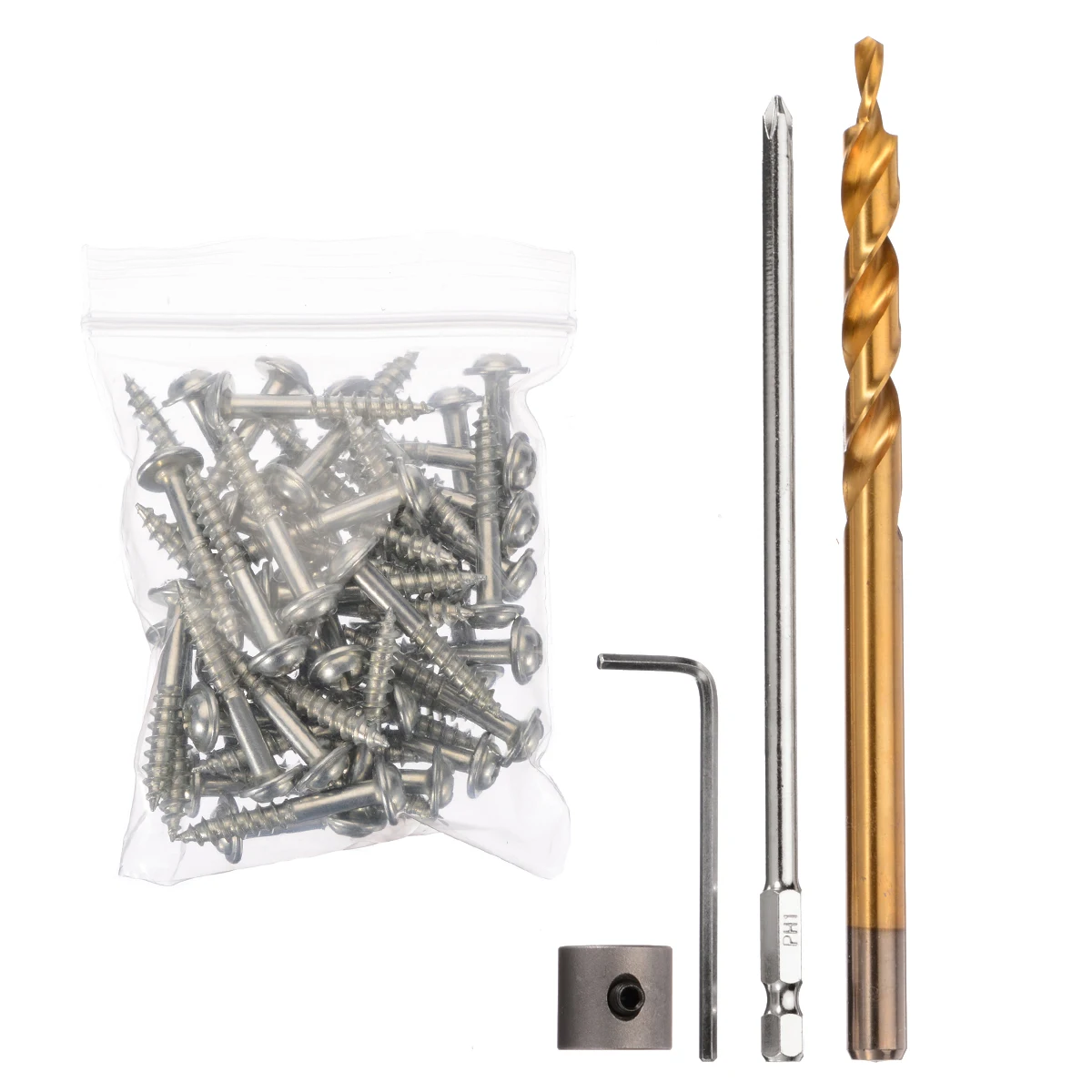 Woodworking Pocket Hole Jig Kit Angle Drill Guide Set Hole Puncher Locator Jig Drill Bit Set for DIY Carpentry Tools Kits