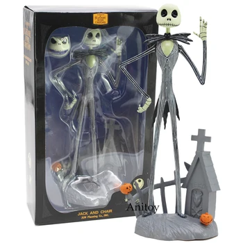 

The Nightmare Before Christmas Jack Skellington JACK AND CHAIR PVC Action Figure Collectible Model Toy Gift 30cm