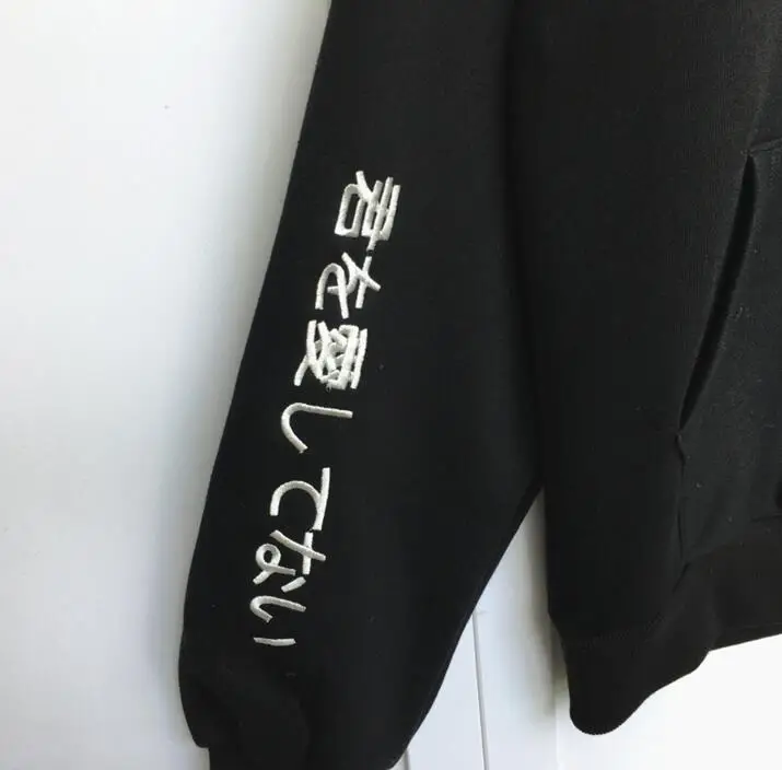 sudaderas mujer японский весенний зимний bts свитер женский с вышитыми цветами и буквами пуловер с капюшоном D437