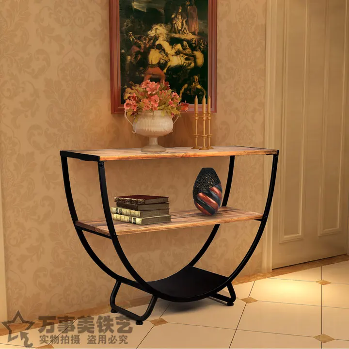 European style solid wood table Porch porch ark Corridors aisle decoration flower table